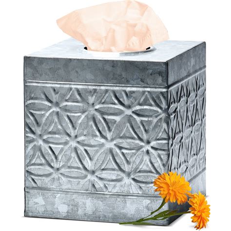 Galvanized Metal Square Tissue Box – Autumn Alley